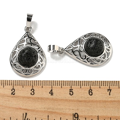 Кулоны из натуральной лавы G-Q158-05P-28-1