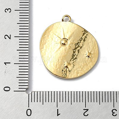 Подвеска из нержавеющей стали 304 со стразами STAS-L022-443G-1