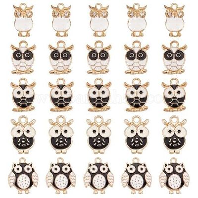 50шт 5 стиля подвески из сплава с эмалью ENAM-SC0004-19-1