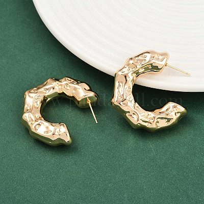 Латунь серьги EJEW-H168-01G-1