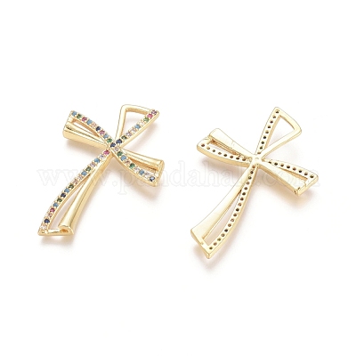 Латунные микро проложить кубического циркония подвески ZIRC-G152-19G-1