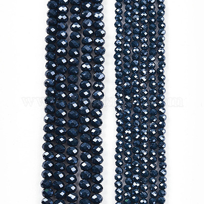 Стеклянные бусины с гальваническим покрытием  EGLA-A044-P6mm-A16-1