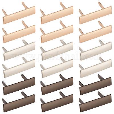 18 комплект 3-х цветных декоративных застежек из цинкового сплава для сумок&nbsp;FIND-WR0008-53-1