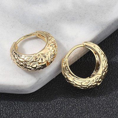 Латунные серьги обруча EJEW-D320-16G-1