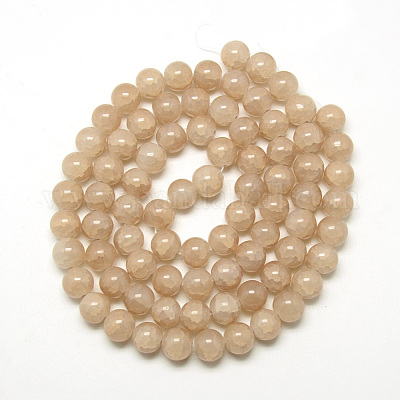 Выпечки нарисованные потрескивание стеклянные бусины пряди X-DGLA-Q023-8mm-YS25-1