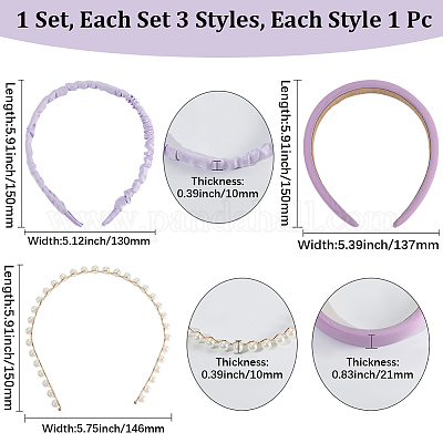 Элегантные тканевые резинки для волос AJEW-WH20033-045B-1