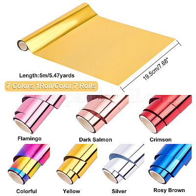 Wholesale SUPERFINDINGS 7Roll 7 Colors Gold Hot Foil Stamping Paper 19.5cm Heat  Transfer Foil Paper Glimmer Hot Foil Paper Rolls for DIY Foil Paper  Embossing Scrapbooking Craft Projects 