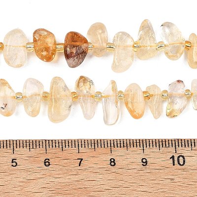 Природный цитрин бисер нитей&nbsp;G-F821-A01-01-1