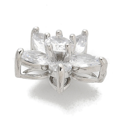 Стойка покрытие латунные микропаве прозрачные кубические циркониевые кнопки KK-K293-13P-1