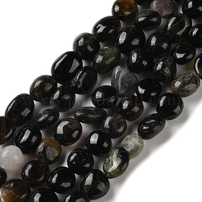 Натуральный турмалин бисер нитей&nbsp;G-C268-A02-8x10mm-1