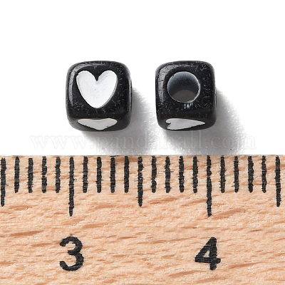 Непрозрачные акриловые бусины OACR-D301-07-1