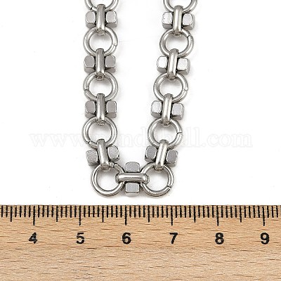 Ожерелья из цепочек с кольцами из нержавеющей стали 304 NJEW-H072-02A-P-1