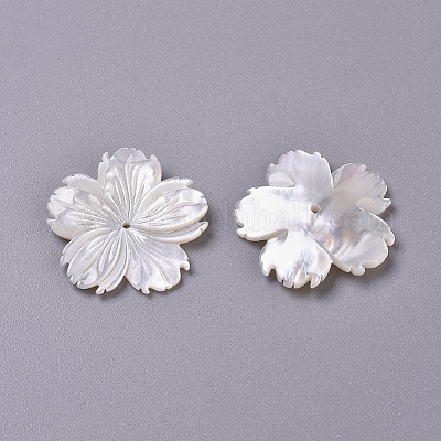 Натуральные белые бусины из ракушек BSHE-XCP0001-84-1