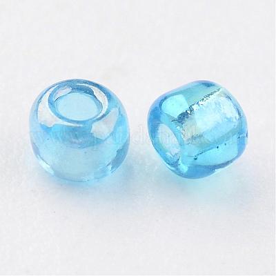 Круглый прозрачный цвета радуги стеклянный бисер X-SEED-A007-2mm-163B-1