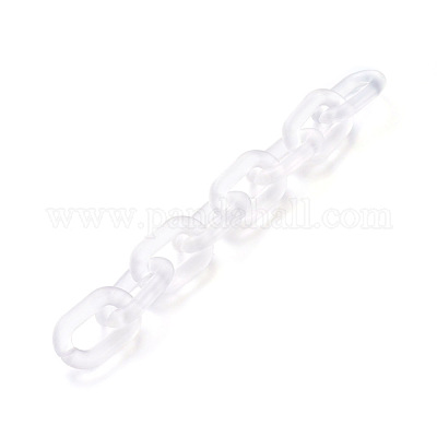 Прозрачные акриловые кабельные цепи ручной работы AJEW-JB00575-08-1