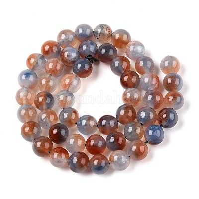 Окрашенные природные белый нефрит бисер пряди G-T138-8mm-210-25-1