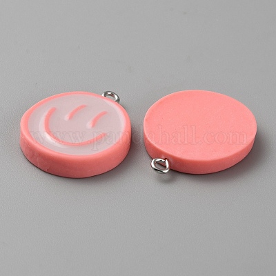 Подвески из непрозрачной смолы и эмали RESI-WH0036-20J-1