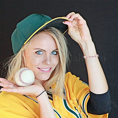 200 шт. бусины из полимерной глины в виде бейсбольного мяча JX611A-1