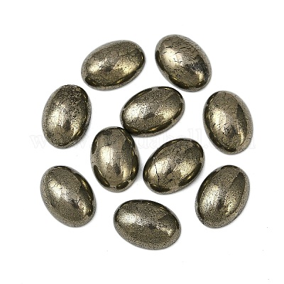 Овальные естественно пирит кабошоны G-S395-01-1