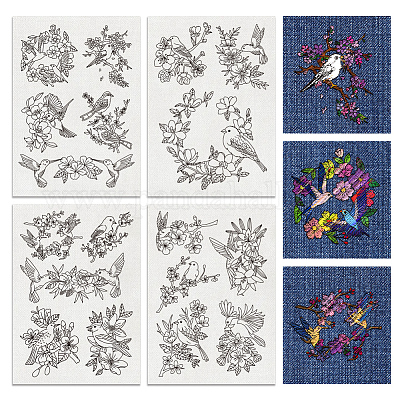 Wholesale BENECREAT 4Sheets 18Pcs Water Soluble Embroidery