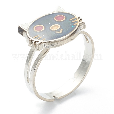 Регулируемые железные кольца палец RJEW-B032-12P-1