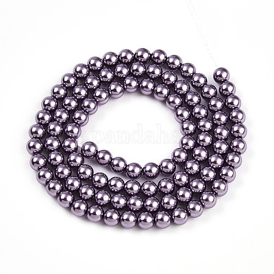 Выпечка из окрашенного перламутрового стекла жемчужные бусинки HY-N002-4mm-A14-1