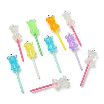 10 шт. большие подвески из светящейся полупрозрачной смолы FIND-FS0002-91A-1