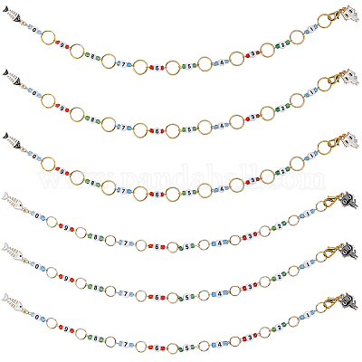 6 шт. 2 стильных акриловых бусин для вязания счетных рядов цепочек HJEW-SC0001-50-1