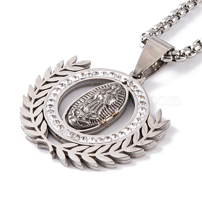 Ожерелья из нержавеющей стали 304 с микропаве из кубического циркония NJEW-Q338-16P-1