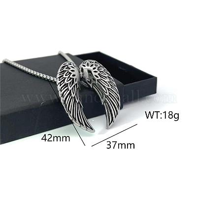 Ожерелья с подвеской в виде крыльев ангела из нержавеющей стали для мужчин WL9229-1
