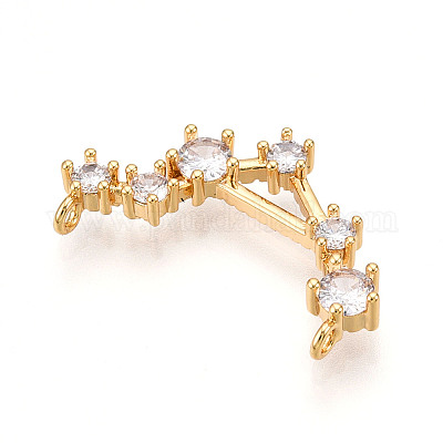 Латунные микро проложить кубического циркония подвески KK-N261-120C-G-1