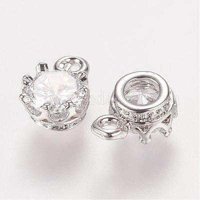 Подвески латунные горный хрусталь&nbsp;RB-E507-02P-1