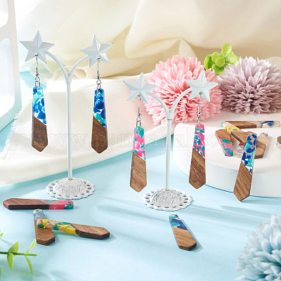 12 шт. подвески из 6-х цветов из смолы и ореха FIND-TA0006-36D-1