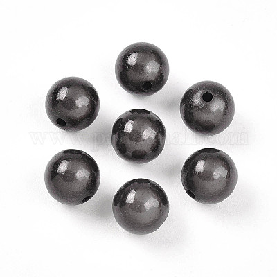 Лакированные бусины из акрила  MACR-Q154-10mm-N05-1