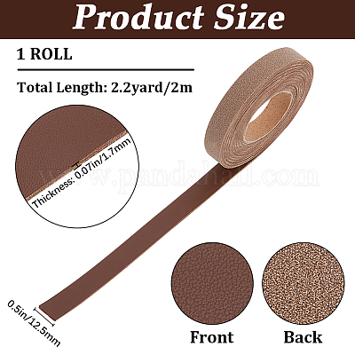 Ленты из искусственной кожи ПВХ длиной 2 м. SRIB-WH0011-125A-02-1