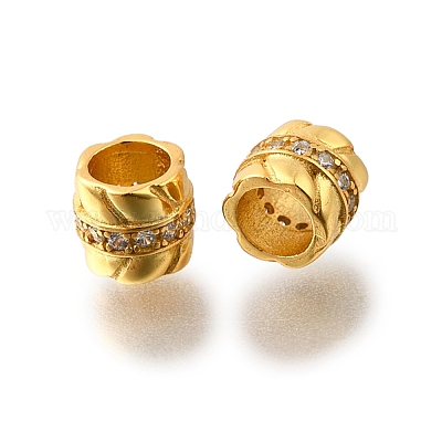 925 бусина из чистого серебра с микропаве и прозрачным фианитом STER-F061-01A-G-1