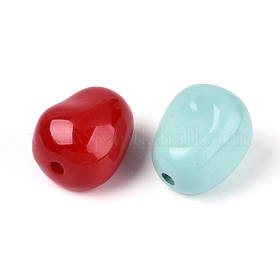 Непрозрачные акриловые бусины с распылением&nbsp;OACR-N156-02-1