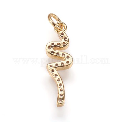 Латунные микро проложить кубического циркония подвески ZIRC-K070-34G-1