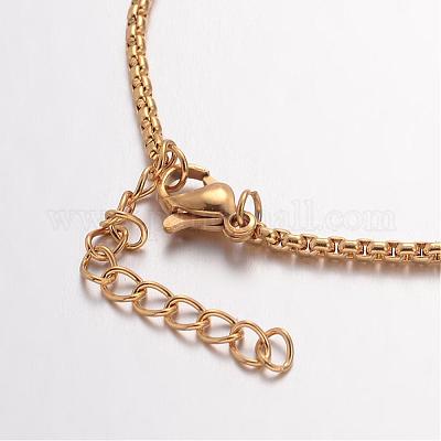 304ステンレススチールIDブレスレット 長方形 ベネチアンチェーンと 