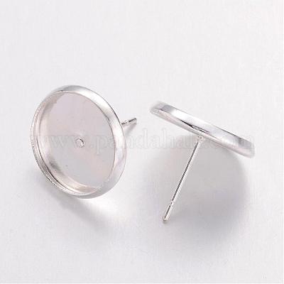 Латунные серьги-гвоздики X-IFIN-Q005-S-1