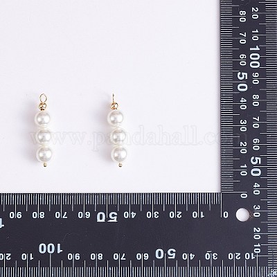 10 шт. тройная ракушка с жемчугом PALLOY-SW00003-10-1