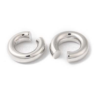 Круглые серьги-манжеты из латуни с гальваническим покрытием EJEW-R150-16P-1