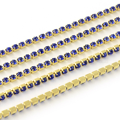 Необработанные (без покрытия) латунные цепочки со стразами и стразами без никеля CHC-R119-S6-08C-1-1