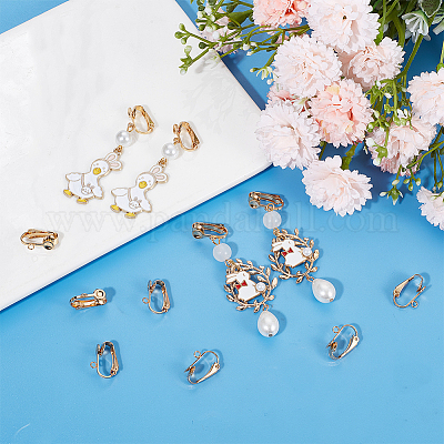 30 шт. фурнитура для сережек-клипс из нержавеющей стали 304 STAS-BBC0004-02-1