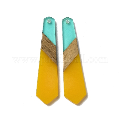 Подвески из непрозрачной смолы и ореха RESI-D060-B-05-1