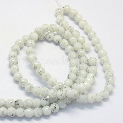 Выпечка роспись стекла круглый шарик нити DGLA-Q019-6mm-41-1