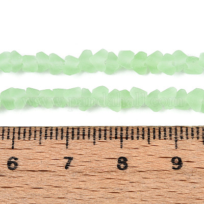 Матовые прозрачные стеклянные бусины GLAA-N016-4mm-07-1