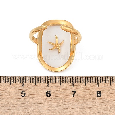 Кольца-манжеты из нержавеющей стали 304 из смолы для женщин RJEW-D305-03G-1