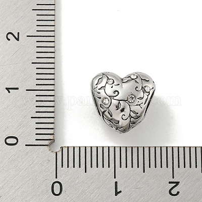 Европейские бусины из нержавеющей стали 304 со стразами STAS-U005-07P-1