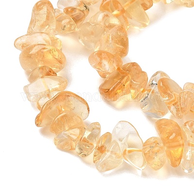 Природный желтый кварц нитей бисера G-K400-A01-5x8-1